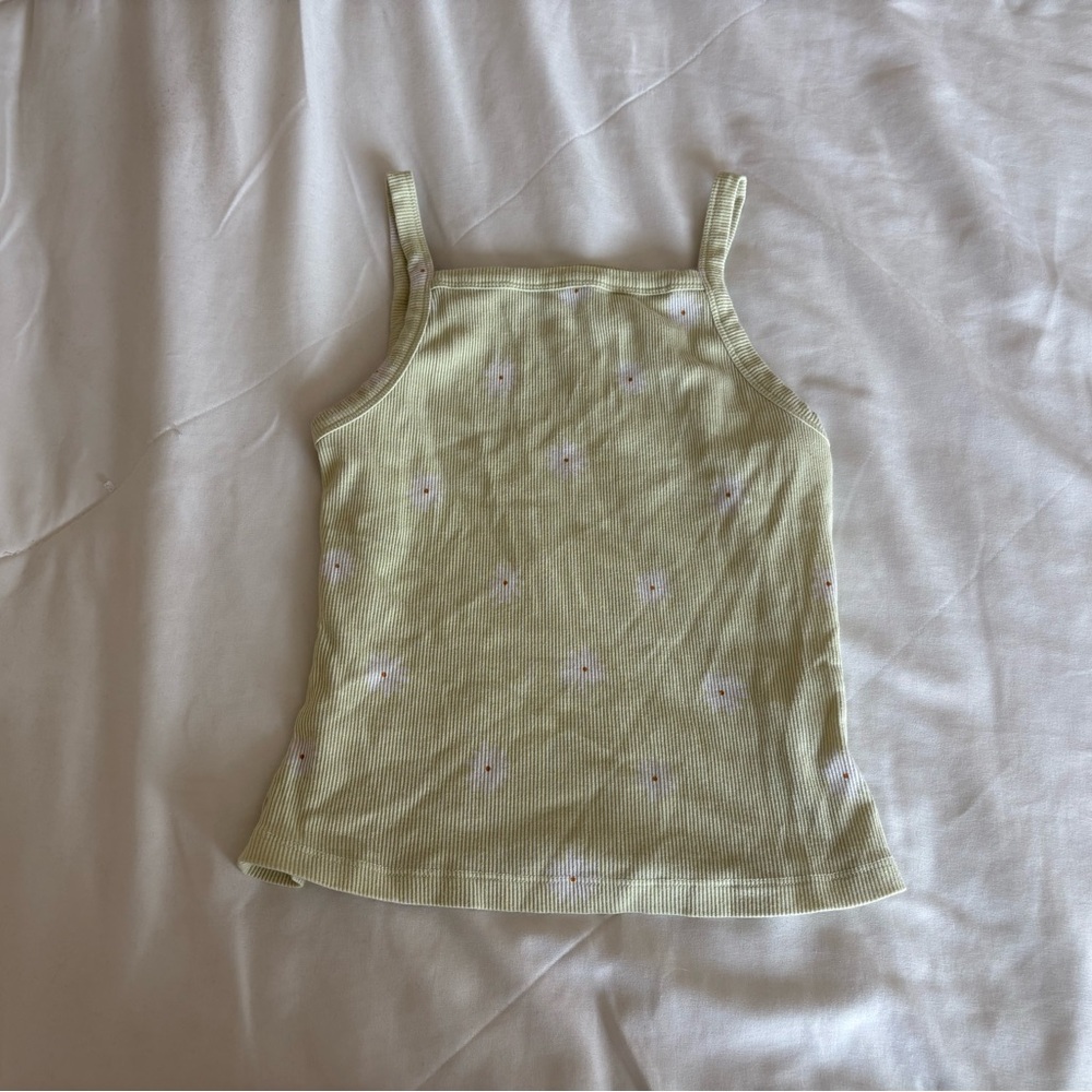 SO Light Green Kids Tank Top with Pink Accents